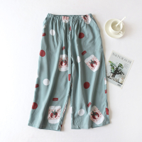 SUNTEKins棉绸睡裤女夏季薄款宽松甜美七分裤空调裤人棉绵绸家居裤夏天睡裤/家居裤