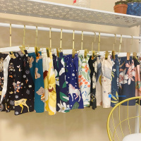 SUNTEK棉绸单裤少女夏季薄款短裤绵绸睡裤人造棉可外穿女士大码学生裤子睡裤/家居裤