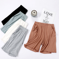 SUNTEK2019新夏季螺纹冰丝家居休闲裤女单件可外穿女薄款宽松睡裤家居裤睡裤/家居裤