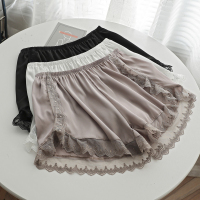 SUNTEK冰丝睡衣睡裤女夏薄款打底宽松短裤保险裤外穿女蕾丝防走光安全裤睡裤/家居裤