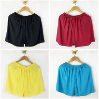 SUNTEK加肥加大纯色家居短裤男女士宽松棉绸睡裤夏绵绸大裤衩人造棉裤子睡裤/家居裤