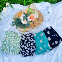 SUNTEK夏季大码棉绸睡裤女士宽松薄款小雏菊灯笼裤可外穿防蚊裤空调长裤睡裤/家居裤