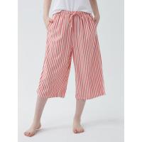 SUNTEK夏季睡裤女宽松七分裤人棉凉爽短裤休闲简约高腰家居裤阔脚裤睡裤/家居裤