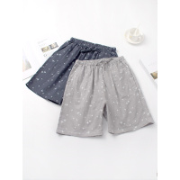 SUNTEK简约情侣大裤衩睡裤夏短裤五分裤男女士棉纱布日系宽松家居裤短睡裤/家居裤