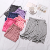 SUNTEK莫代尔棉女士五分家居睡裤夏短薄款宽松大码沙滩裤休闲家居短裤睡裤/家居裤