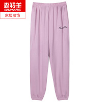 SUNTEK睡裤女夏棉长裤春秋季薄款妈妈女宽松棉家居裤可外穿空调裤子睡裤/家居裤