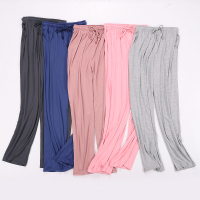 SUNTEK睡裤女居家长裤莫代尔夏秋防蚊裤薄休闲大码高腰空调裤宽松家居裤睡裤/家居裤