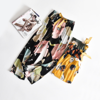 SUNTEK春秋棉绸睡裤女士夏季薄款阔腿裤长裤居家可外穿人造棉裤子加大码睡裤/家居裤