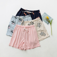 SUNTEK女装短裤女式夏季加肥加大码棉阔腿裤宽松家居裤胖女生薄睡裤睡裤/家居裤