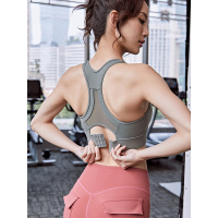 SUNTEK一体式美背运动内衣高强度防震健身文胸聚拢瑜伽背心女跑步bar胸罩