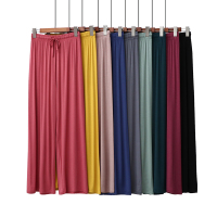 SUNTEK2020春夏莫代尔棉家居裤女士宽松大码睡裤胖mm潮长裤休闲裤