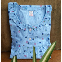 SUNTEK夏季棉无袖棉棉布睡裙加肥加大女式梭织平纹棉布无袖睡裙睡衣