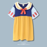 SUNTEK睡裙女夏棉宽松大码学生睡衣公主风甜美可爱可外穿短袖睡裙女