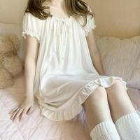 SUNTEK2020新款网红甜美可爱日系很仙的睡裙女夏季薄款冰丝睡衣ins风