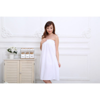 SUNTEK院抹胸浴裙薄款棉刮痧客人服浴衣浴袍睡衣裹胸汗蒸服衣