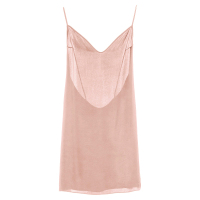 SUNTEK好奇小姐粉色美背吊带睡裙女性感睡衣女夏季冰丝露背家居服温柔风