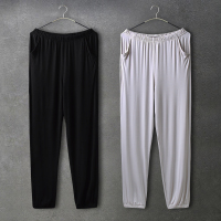 SUNTEK莫代尔睡裤男夏长裤冰丝家居裤居家裤子大人防蚊裤薄款空调裤成人