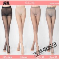 SUNTEK超薄新款包芯丝平角黑色七分女九分打底裤袜子夏款透气显瘦黑丝袜 露指[3双]80-135斤 肤色