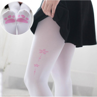 SUNTEK夏季日系洛丽塔lolita连裤袜cos汉服天玫瑰花烫金软妹袜子女 樱花款打底裤 收藏丝袜/打底袜/袜