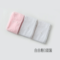 SUNTEK2儿童3女孩打底裤女童连裤袜夏季9薄款4宝宝5女宝丝袜8 小兔头白白粉3条装 M(建议身高90-100cm)