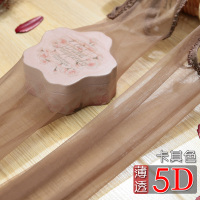 SUNTEK5D超薄免脱四面开裆连裤袜 吊带连裤袜 性感镂空丝袜 女透肤 卡其色1双 均码