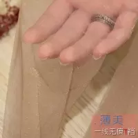 SUNTEK0D一线裆珠光连裤袜 隐形T裆炫闪丝袜 光泽裤袜子 女银丝感袜 薄美色1双 均码