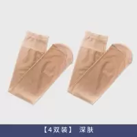 SUNTEK小腿袜子女长袜春夏季薄款白色丝袜高筒半截ins潮长 组合八[4双深肤] 中长筒透明4双装(均码34-40码)
