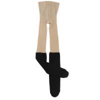 SUNTEK光腿拼接丝袜女防过膝假高筒小腿袜萝莉白色中短筒打底裤袜 白色假小腿袜+白色假中短筒 均码