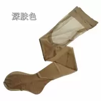 SUNTEK丝袜T档开裆性感连裤袜9色白奶复古蓝纯色丝光 深肤色 均码