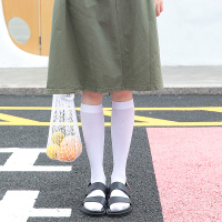 SUNTEK透明袜子女长筒袜ins潮夏季薄款白色丝袜小腿袜jk日系网红中筒袜 微薄白色4双 4双均码(收藏宝贝优先发货)