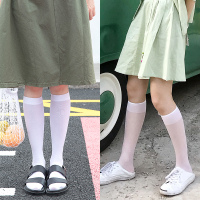 SUNTEK透明袜子女长筒袜ins潮夏季薄款白色丝袜小腿袜jk 超薄白色2双+微薄白色2双 4双均码(收藏宝贝优先发货)