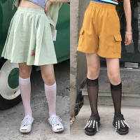 SUNTEK透明袜子女长筒袜ins潮夏季薄款白色丝袜小腿袜jk日系 超薄白色2双+黑色2双 4双均码(收藏宝贝优先发货)