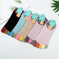 SUNTEK吸汗隐形女子有跟春夏分五指袜脚趾袜船袜彩趾超低帮短袜子棉棉袜子