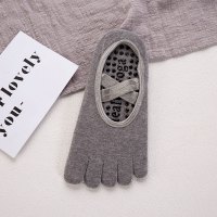 SUNTEK瑜伽袜女春夏防滑袜专业普拉提舞蹈初学者健身蹦床棉分趾五指袜短袜袜子