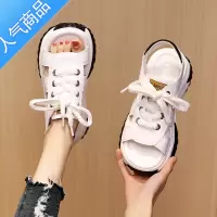 SUNTEK运动休闲凉鞋女2023夏季新款镂空罗马厚底百搭老爹凉鞋小码34