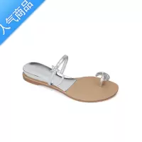 SUNTEK水钻凉鞋女海边2023夏新款仙女配裙子一字拖套趾简约法式凉拖外穿