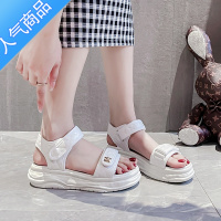 SUNTEK凉鞋女款2023年新款夏季上班仙女风女鞋厚底运动百搭外穿沙滩鞋夏