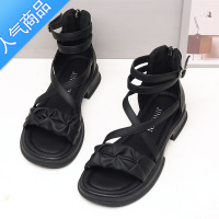 SUNTEK仙女风凉鞋女2023夏季鞋新款百搭软底时尚女平底学生配裙子罗马鞋