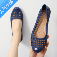 SUNTEK休闲凉鞋女夏季百搭防滑ins潮包头镂空粗跟果冻时尚网红水晶单鞋