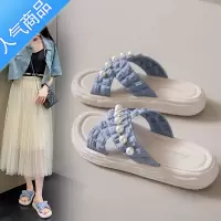 SUNTEK仙女风女凉拖夏外穿时尚防滑踩屎感海边度假沙滩软底拖鞋ins凉鞋