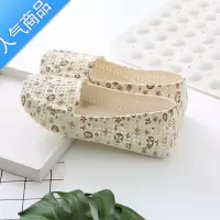 SUNTEK夏季塑料凉鞋女平底工作鞋镂空休闲洞洞鞋沙滩鞋印花包头妈妈鞋软