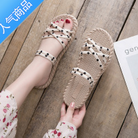 SUNTEK夏季凉鞋女仙女风2023今年新款夏季配裙子百搭平底软底罗马女鞋子