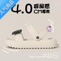 SUNTEK蝴蝶结凉鞋女2023新款夏季外穿踩屎感软底可爱防滑海边沙滩凉拖鞋