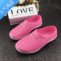 SUNTEK包头凉鞋2020新款女夏情侣男女平底镂空洞洞鞋沙滩鞋鞋软底塑料鞋