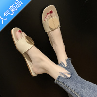 SUNTEK沙滩软底凉拖鞋女外出夏天外穿时尚金属扣ins潮2022新款夏季凉鞋