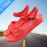 SUNTEK复古凉鞋女四季工作纱棉纺厂车间防滑软底护士平底学生塑料外穿鞋