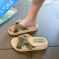 SUNTEK厚底凉鞋拖鞋2023春夏新款网红女款夏外穿百搭一字拖仙女风ins潮