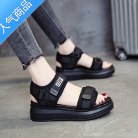 SUNTEK运动凉鞋女2023年夏季新款软底轻便中跟仙女风厚底百搭沙滩罗马鞋