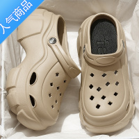 SUNTEK洞洞鞋女款夏季外穿增高2023年新款厚底高跟eva拖鞋防滑沙滩凉鞋