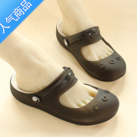 SUNTEK2023新款ins防滑厚底洞洞鞋女夏季厚底两用凉鞋沙滩拖鞋外穿护士